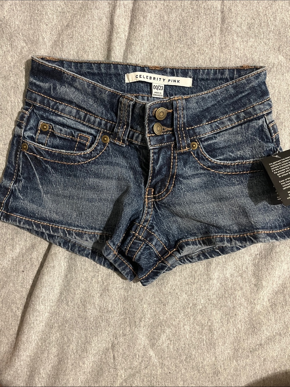 Celebrity Pink Micro Denim Jean Shorts size 00 - Picture 3 of 6